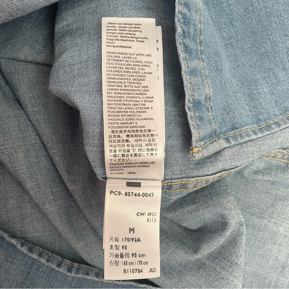 Levi’s Barstow Western Denim Shirt Men's Pearl Snap Button Up - Picture 12 of 16